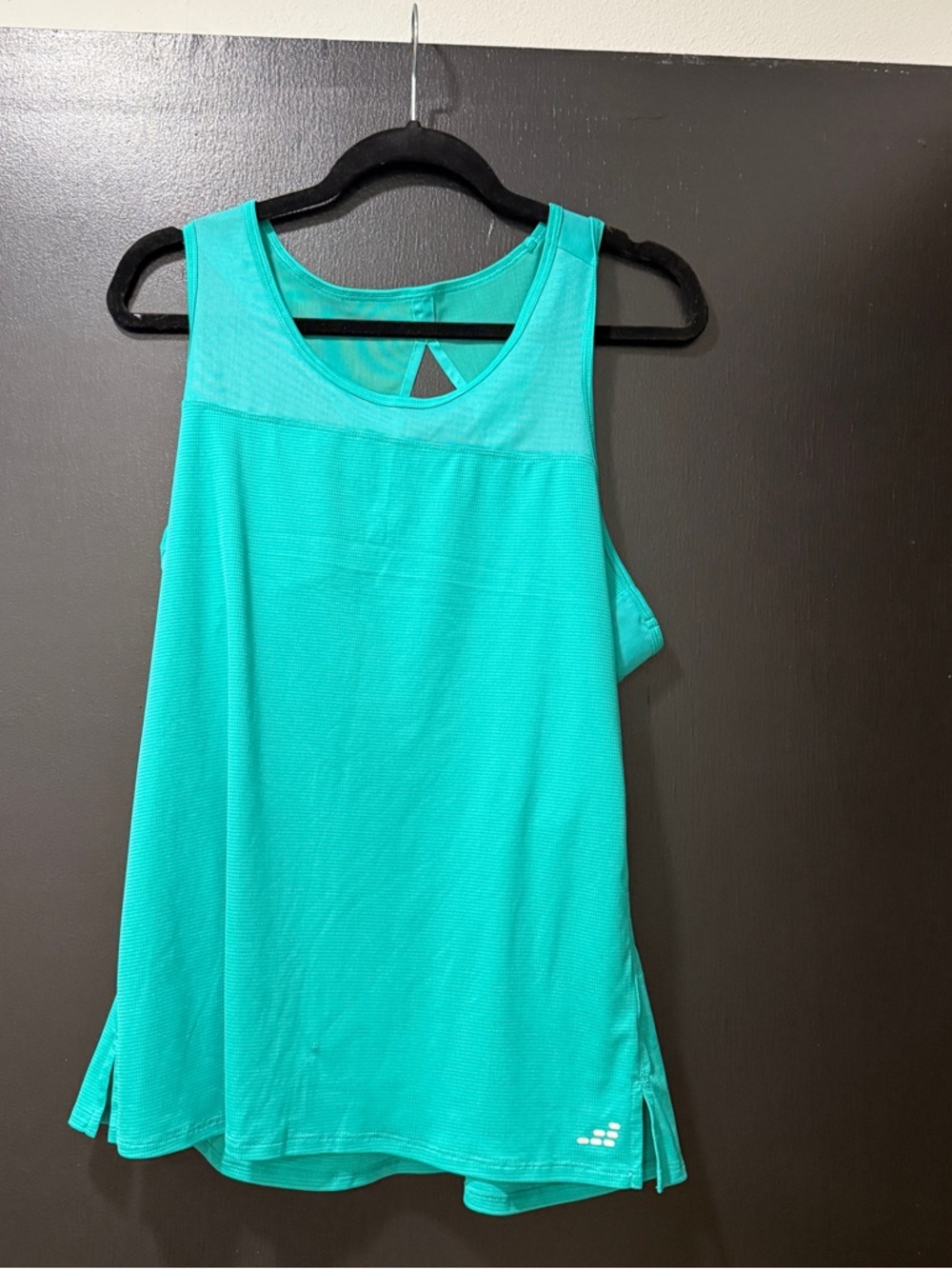 bcg Turquoise Athletic Tank Top with Mesh Yoke